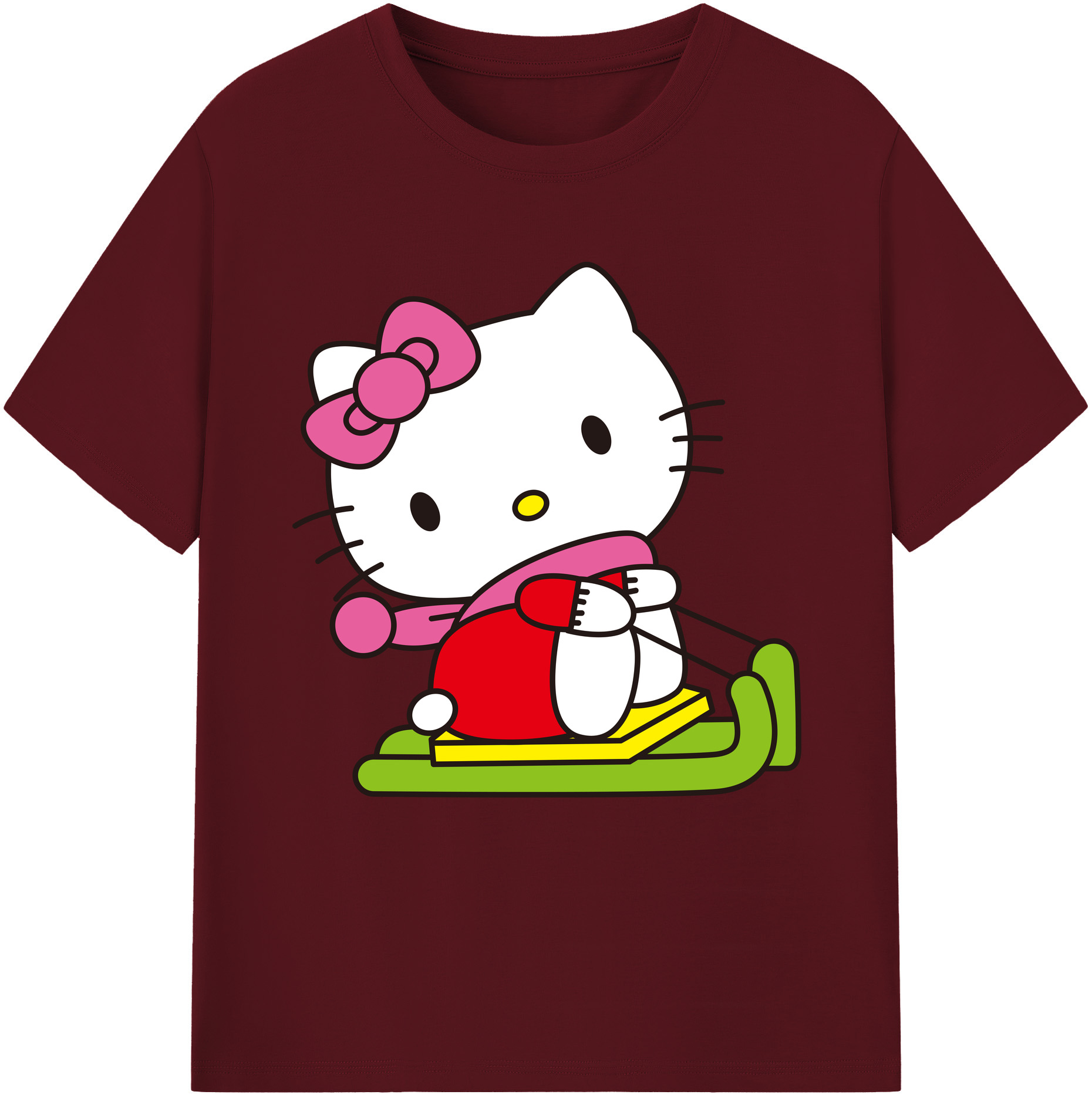 （画像用） Hello Kitty ハローキティ 綿100％半袖Tシャツ（フロントプリント）